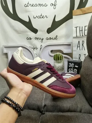 Adidas Samba Purple and White Lifestyle Sneakers 5