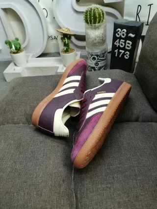 Adidas Samba Purple and White Lifestyle Sneakers 6