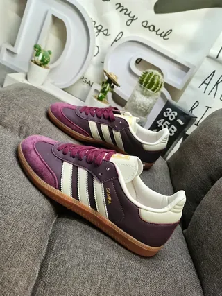 Adidas Samba Purple and White Lifestyle Sneakers 7