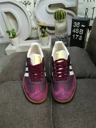 Adidas Samba Purple and White Lifestyle Sneakers 10