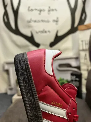 Adidas Samba Red and White Lifestyle Sneakers 3