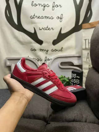 Adidas Samba Red and White Lifestyle Sneakers 5
