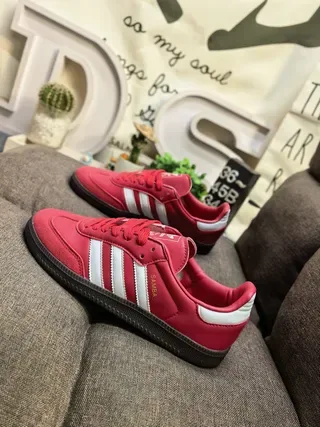 Adidas Samba Red and White Lifestyle Sneakers 7