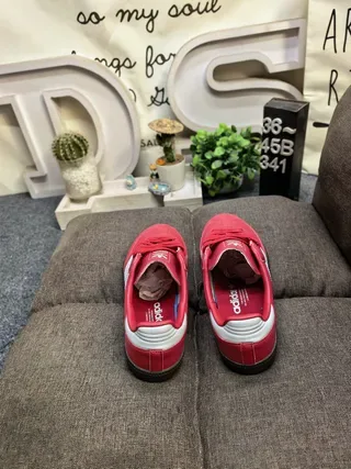 Adidas Samba Red and White Lifestyle Sneakers 8