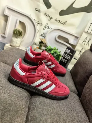 Adidas Samba Red and White Lifestyle Sneakers 9