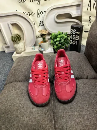 Adidas Samba Red and White Lifestyle Sneakers 10