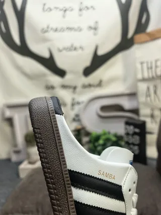 Adidas Samba Slip-On White Black Gray Loafers 3