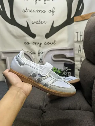 Adidas Samba White and Silver Lifestyle Sneakers 5