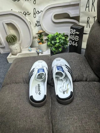 Adidas Samba White Black Lace-Up Slip-On Casual Shoes 8