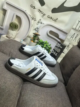 Adidas Samba White Black Lace-Up Slip-On Casual Shoes 9