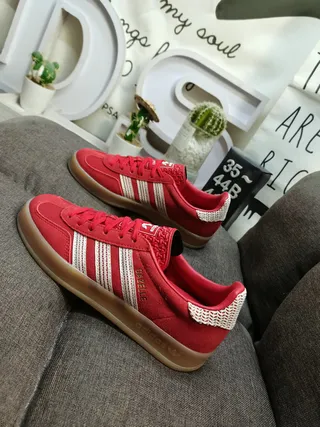 Adidas Satelle Red White Gum Lifestyle Sneakers 7