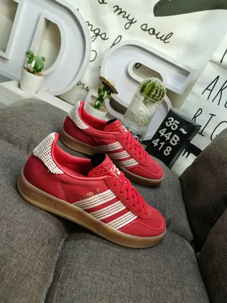 Adidas Satelle Red White Gum Lifestyle Sneakers 9