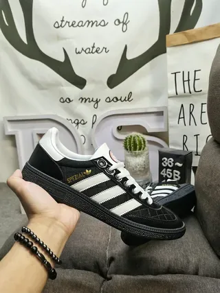 Adidas Spezial Black and White Quilted Lifestyle Sneakers 5
