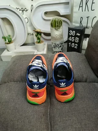 Adidas Spezial Blue Yellow Retro Runner Silhouette Layered Multi-Color Construction Lifestyle Sneakers 18