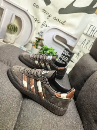 Adidas Spezial Brown Suede Three-Tone Striped Lifestyle Sneakers 7