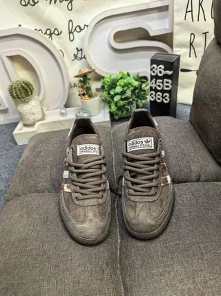 Adidas Spezial Brown Suede Three-Tone Striped Lifestyle Sneakers 10