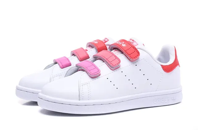 Adidas Stan Smith White Green Low-Top Laceless Velcro Strap Lifestyle Sneakers 10