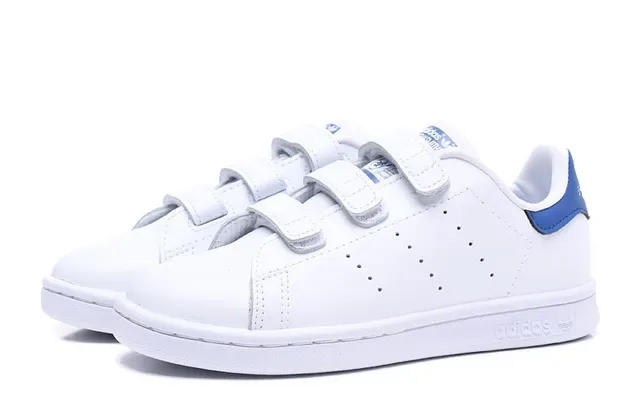 Adidas Stan Smith White Green Low-Top Laceless Velcro Strap Lifestyle Sneakers 12