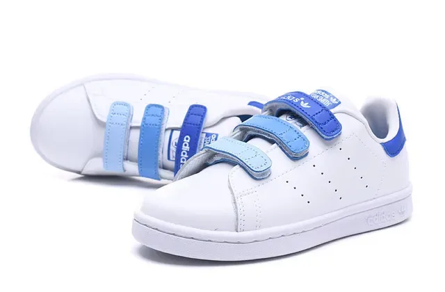 Adidas Stan Smith White Green Low-Top Laceless Velcro Strap Lifestyle Sneakers 23