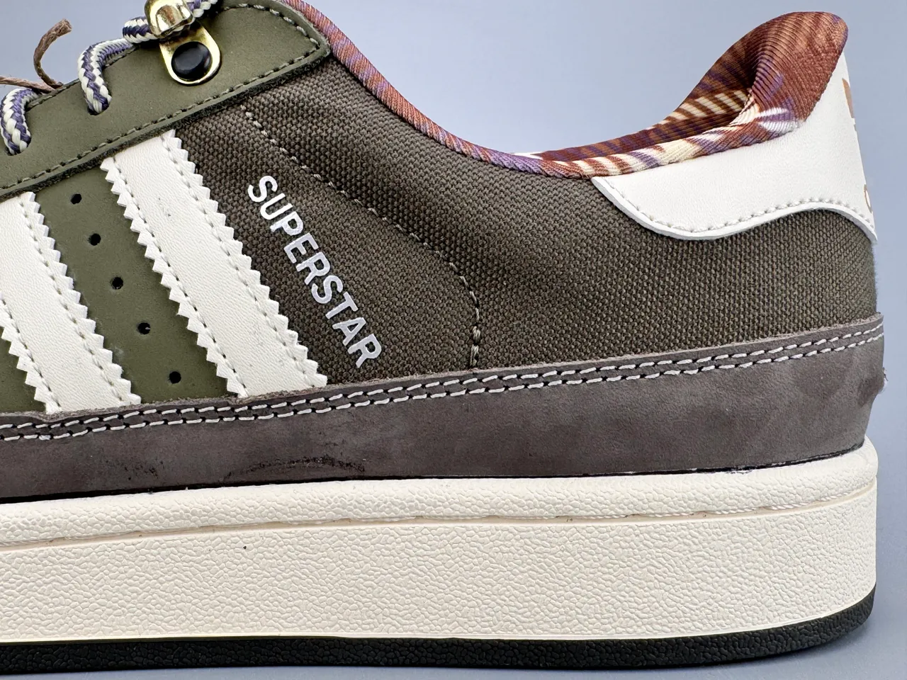 Adidas Superstar Army Green White Brown Lifestyle Sneakers 5