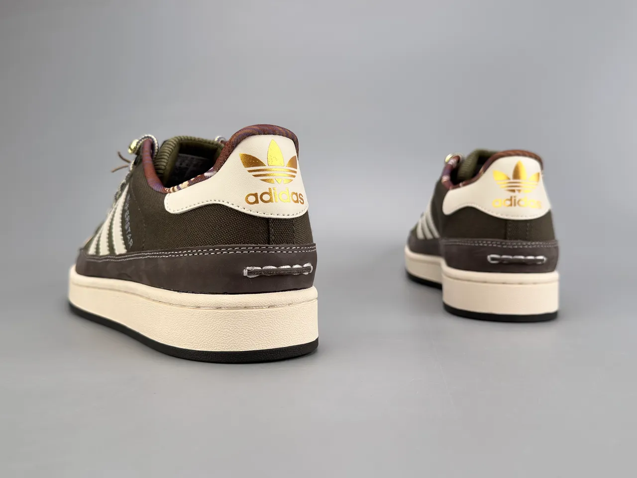 Adidas Superstar Army Green White Brown Lifestyle Sneakers 8