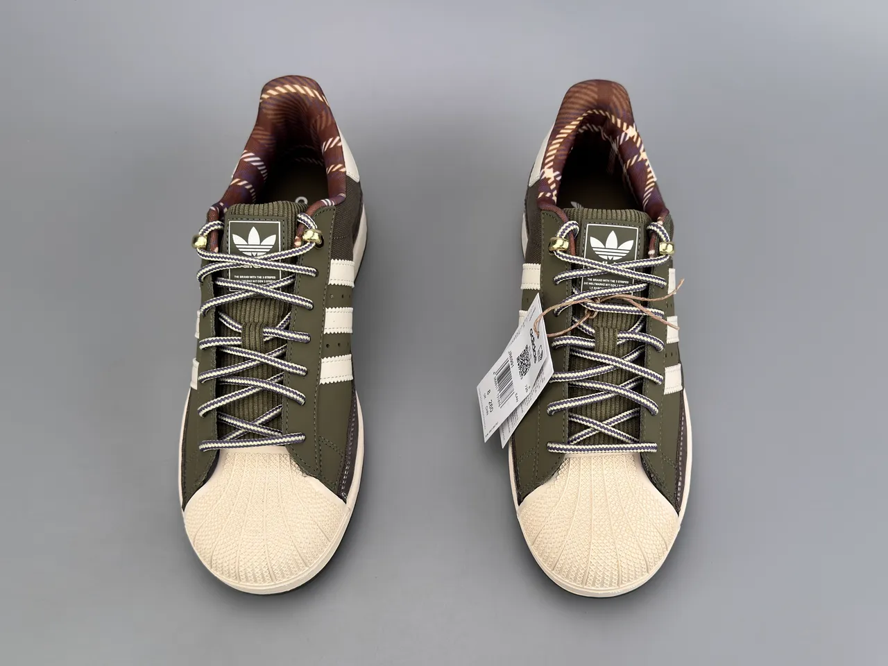 Adidas Superstar Army Green White Brown Lifestyle Sneakers 9