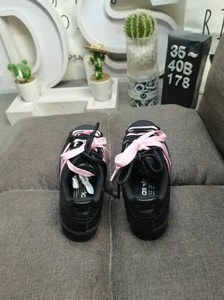 Adidas Superstar Black and Pink Lifestyle Sneakers 8