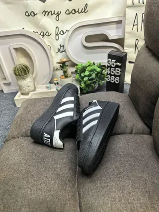 Adidas Superstar Black and White Lifestyle Sneakers 6