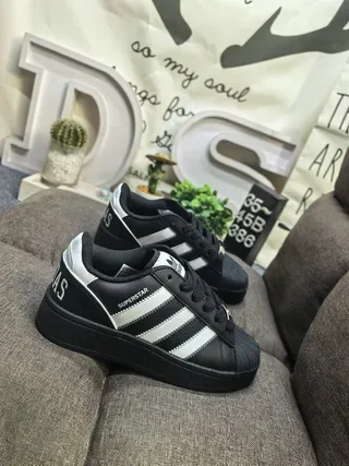 Adidas Superstar Black and White Lifestyle Sneakers 9