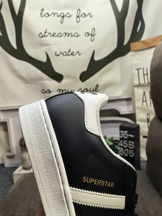 Adidas Superstar Black and White Lifestyle Sneakers 3