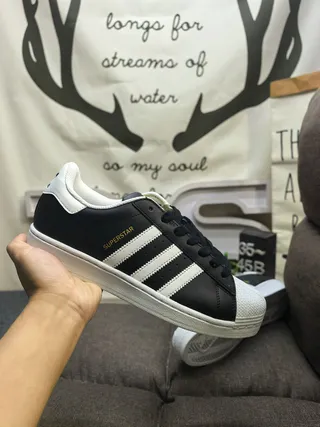 Adidas Superstar Black and White Lifestyle Sneakers 5