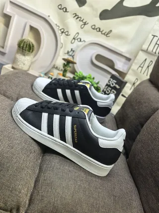 Adidas Superstar Black and White Lifestyle Sneakers 7
