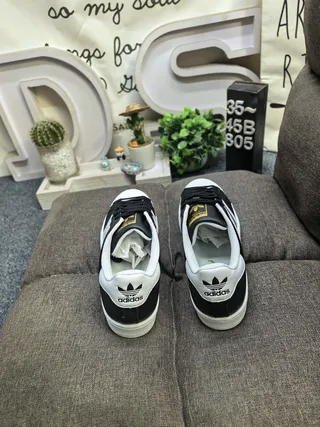 Adidas Superstar Black and White Lifestyle Sneakers 8