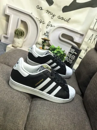Adidas Superstar Black and White Lifestyle Sneakers 9