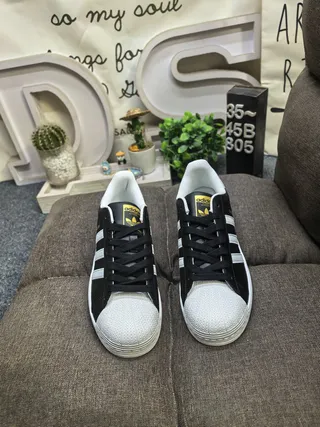 Adidas Superstar Black and White Lifestyle Sneakers 10