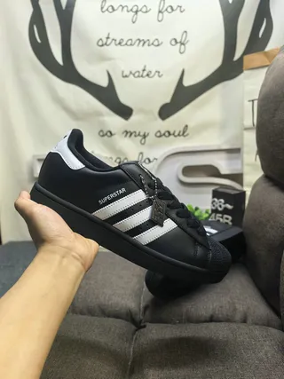 Adidas Superstar Black and White Lifestyle Sneakers 5