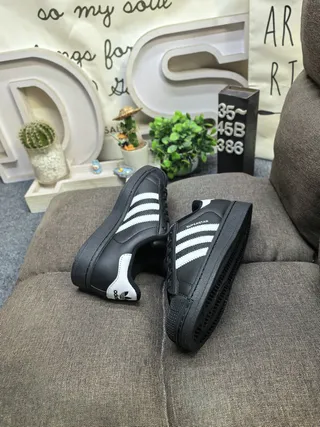 Adidas Superstar Black and White Lifestyle Sneakers 6