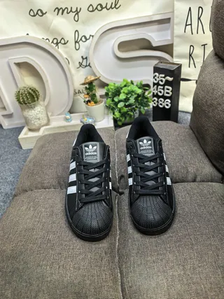 Adidas Superstar Black and White Lifestyle Sneakers 10