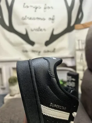 Adidas Superstar Black and White Lifestyle Sneakers 3