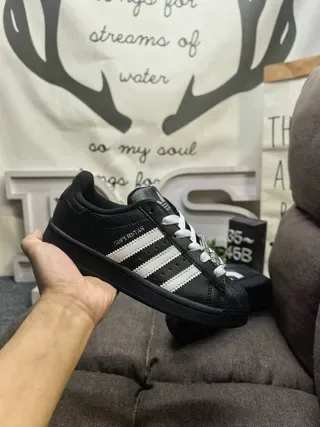 Adidas Superstar Black and White Lifestyle Sneakers 5