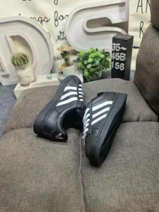 Adidas Superstar Black and White Lifestyle Sneakers 6