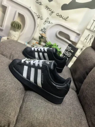 Adidas Superstar Black and White Lifestyle Sneakers 7