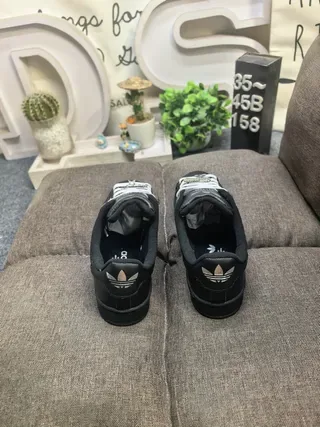 Adidas Superstar Black and White Lifestyle Sneakers 8