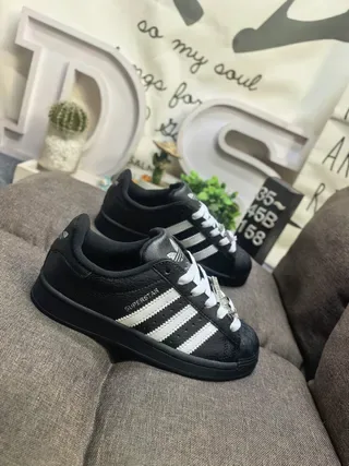 Adidas Superstar Black and White Lifestyle Sneakers 9