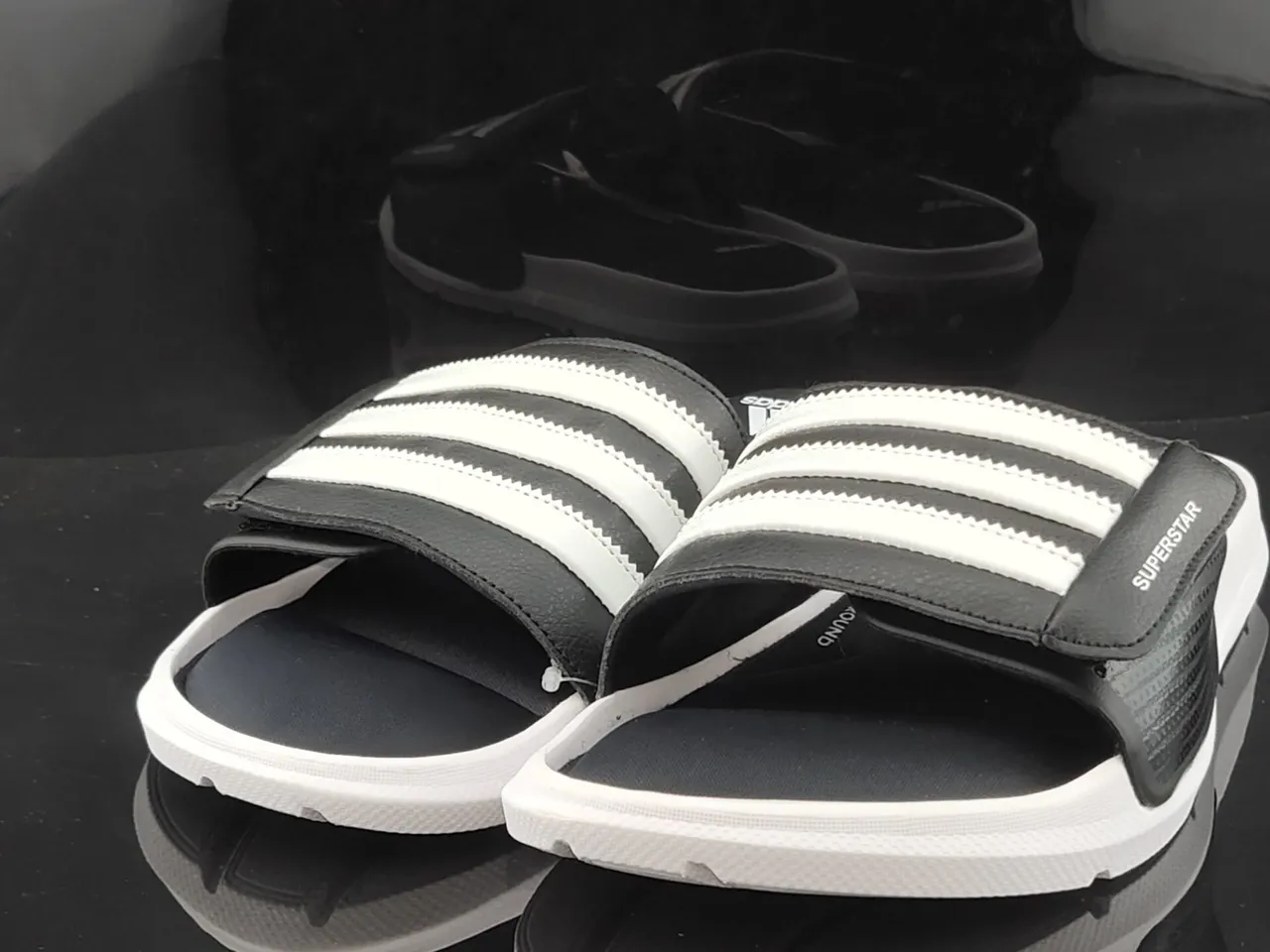 Adidas Superstar Black and White Slide Slippers 2