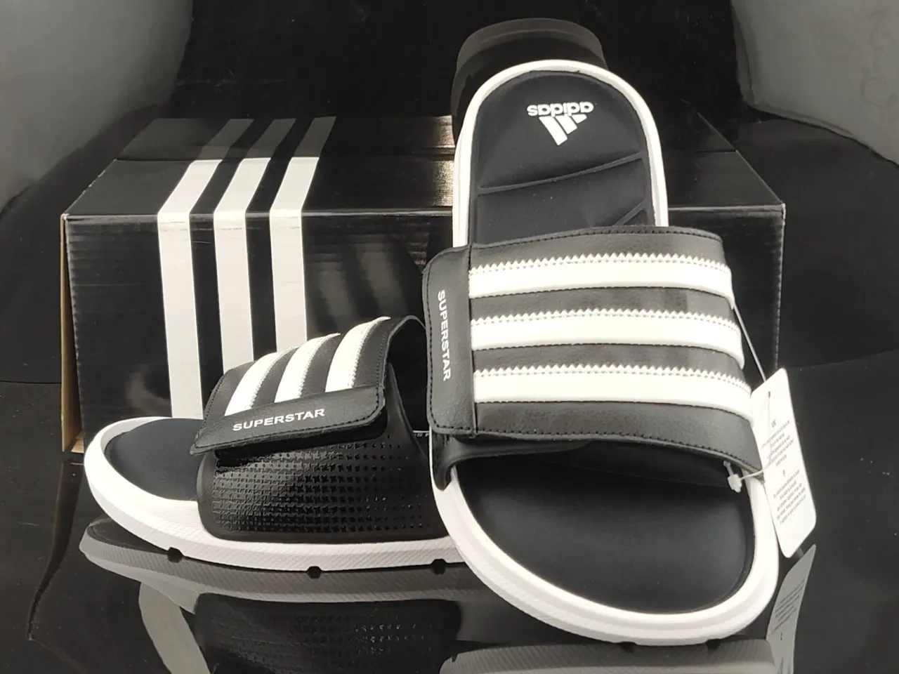 Adidas Superstar Black and White Slide Slippers 3