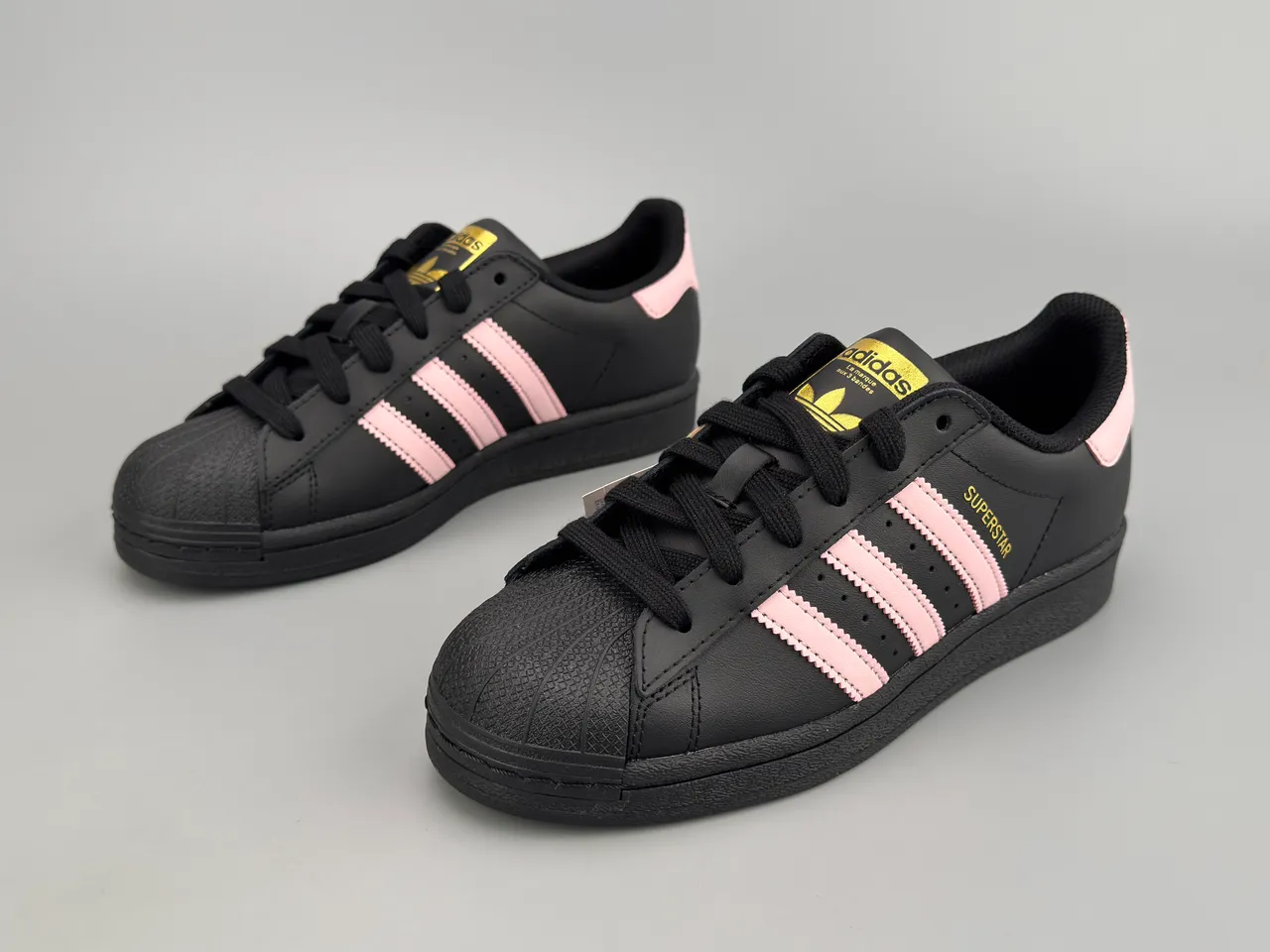 Adidas Superstar Black Pink Gold Lifestyle Sneakers 5