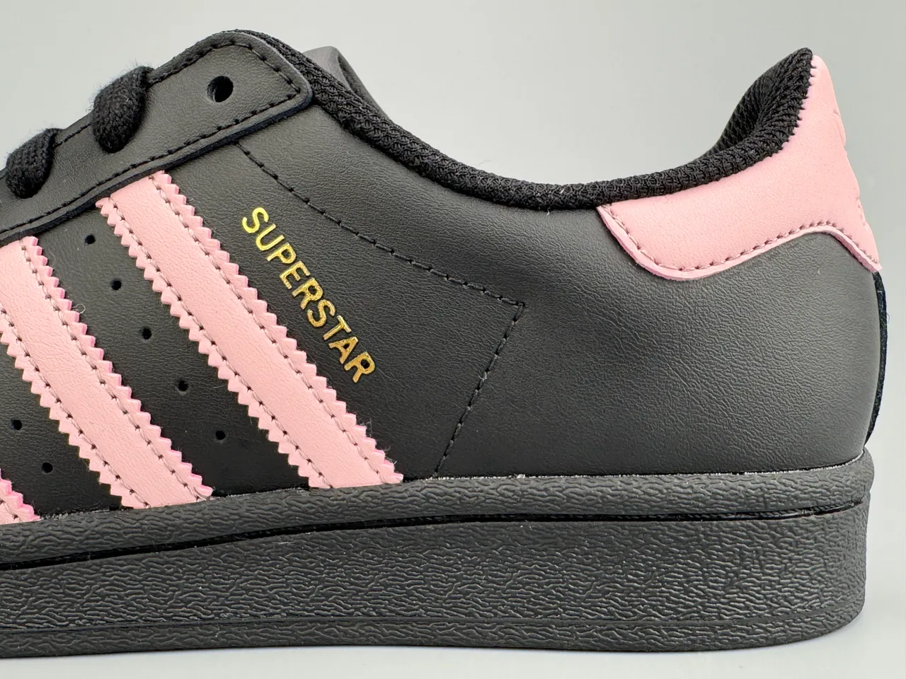 Adidas Superstar Black Pink Gold Lifestyle Sneakers 7