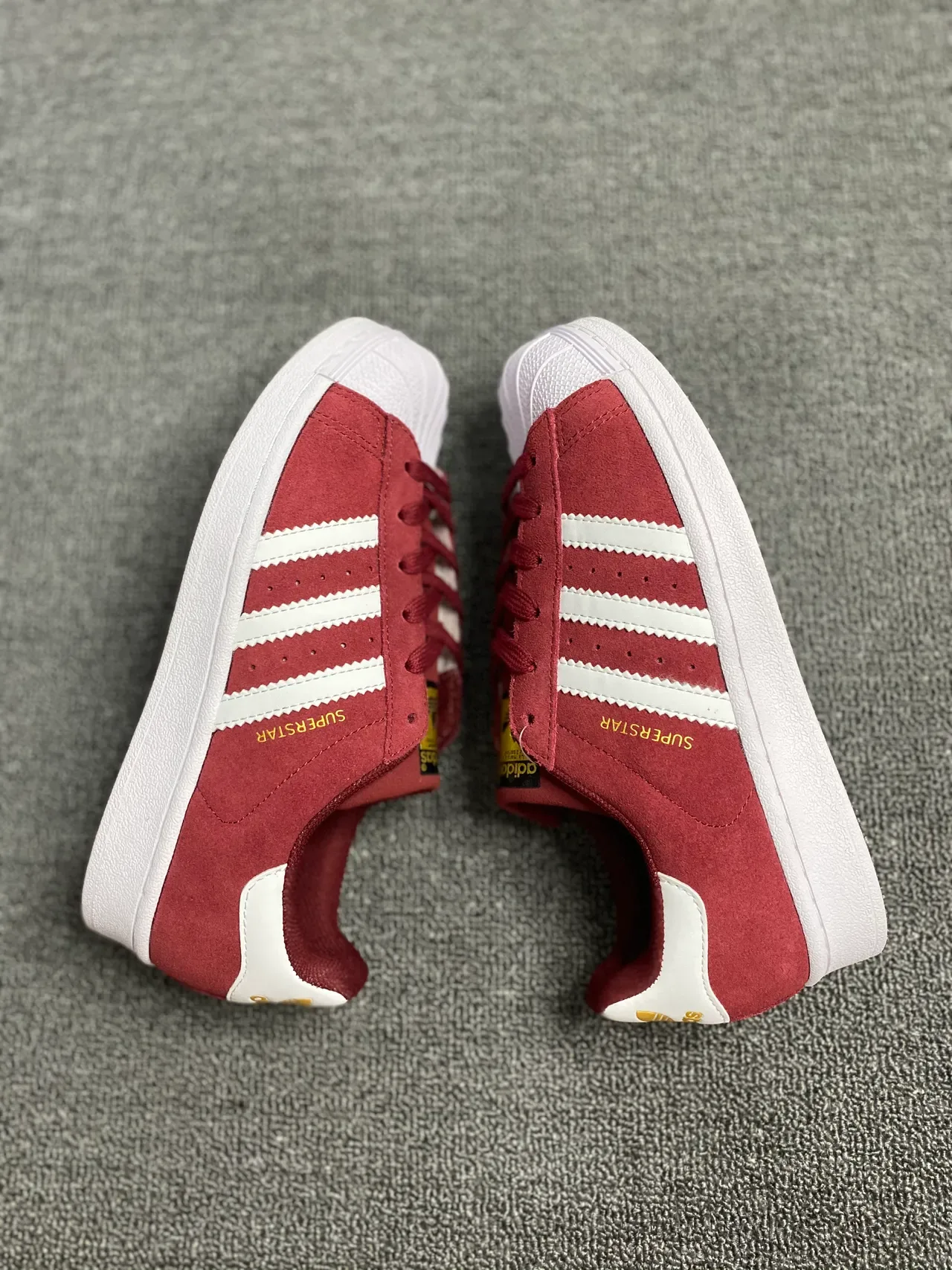 Adidas Superstar Burgundy Suede Lifestyle Sneakers 4