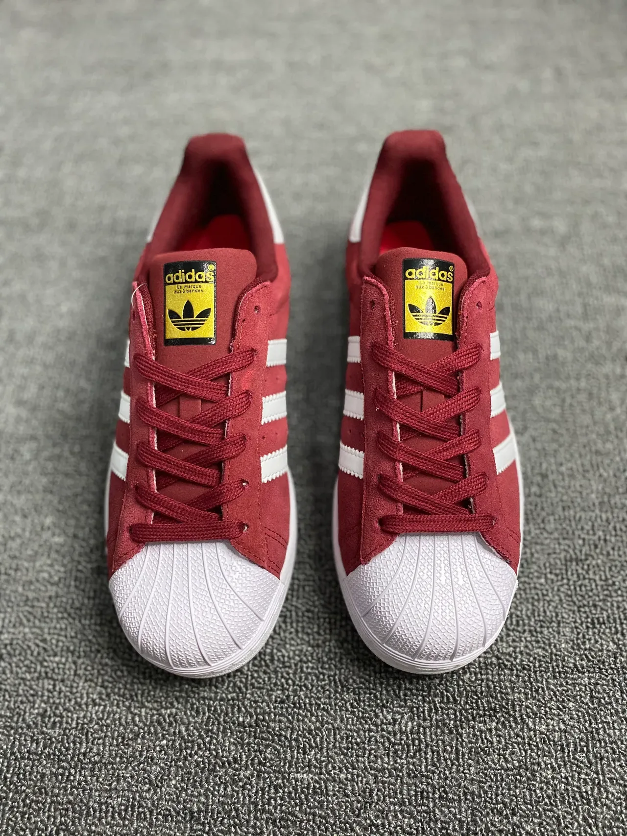 Adidas Superstar Burgundy Suede Lifestyle Sneakers 9